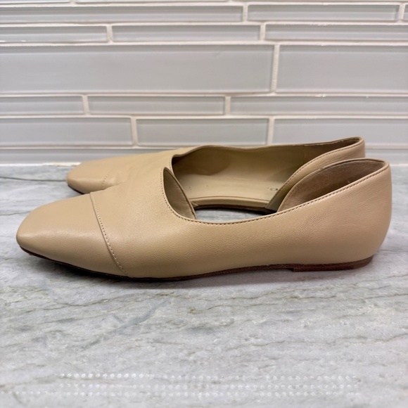 Vince Cyder Cappuccino Leather Flats Size 7.5 EUR 37.5 - Picture 6 of 9